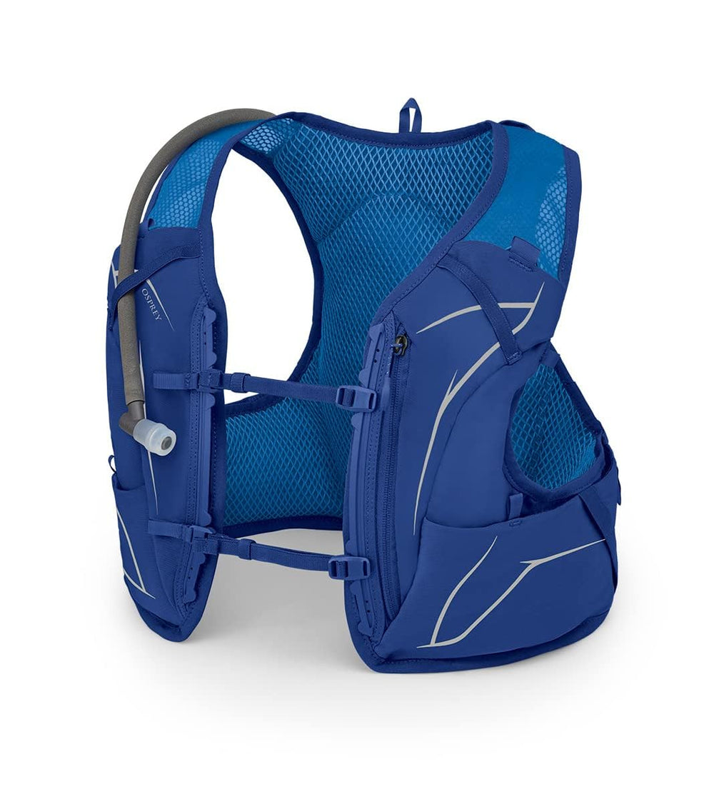 Osprey Duro 1.5L hydration vest in Blue Sky, a lightweight trail running companion for hands-free hydration.