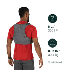 Osprey Duro 6L with Hydraulics reservoir for convenient on-the-go hydration.