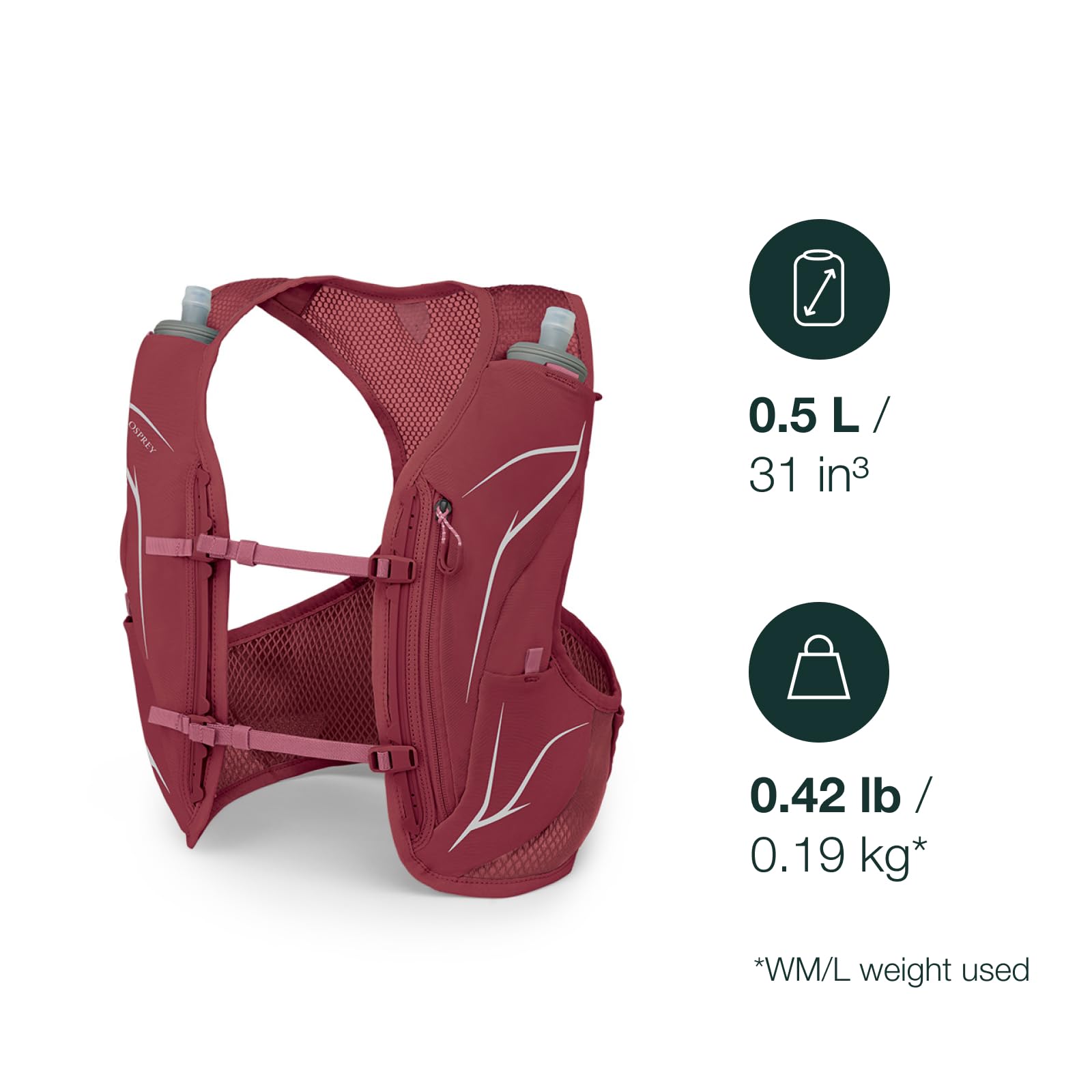 Osprey Duro LT vest side-strap adjustment for stable personalized fit