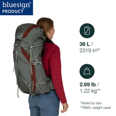 Osprey Eja 38L AirSpeed suspension provides cooling airflow during climbs