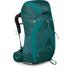 Osprey Eja 48L front view showing female fit and breathable backpanel for comfort on long hikes