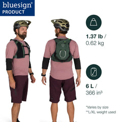 Osprey Escapist Velocity 6L reservoir 1.5L demonstrates built-in hydration on the vest
