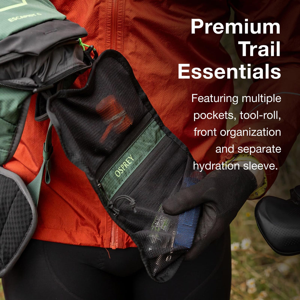 Osprey Escapist Velocity 6L vertical pocket for snacks or phone