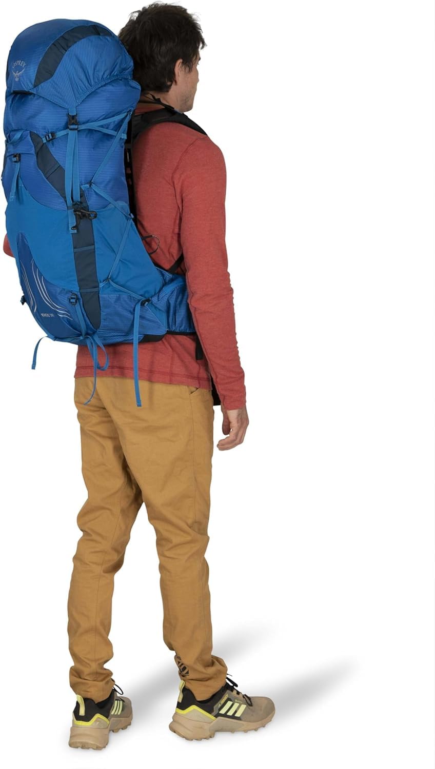 Osprey Exos 38L durable fabrics withstand rugged trail use.
