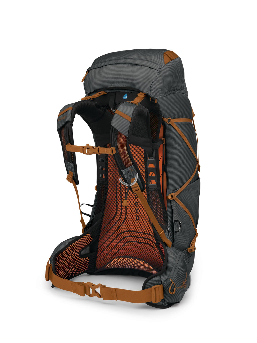 Osprey Exos 48L backpanel mesh highlighting durability and breathability.