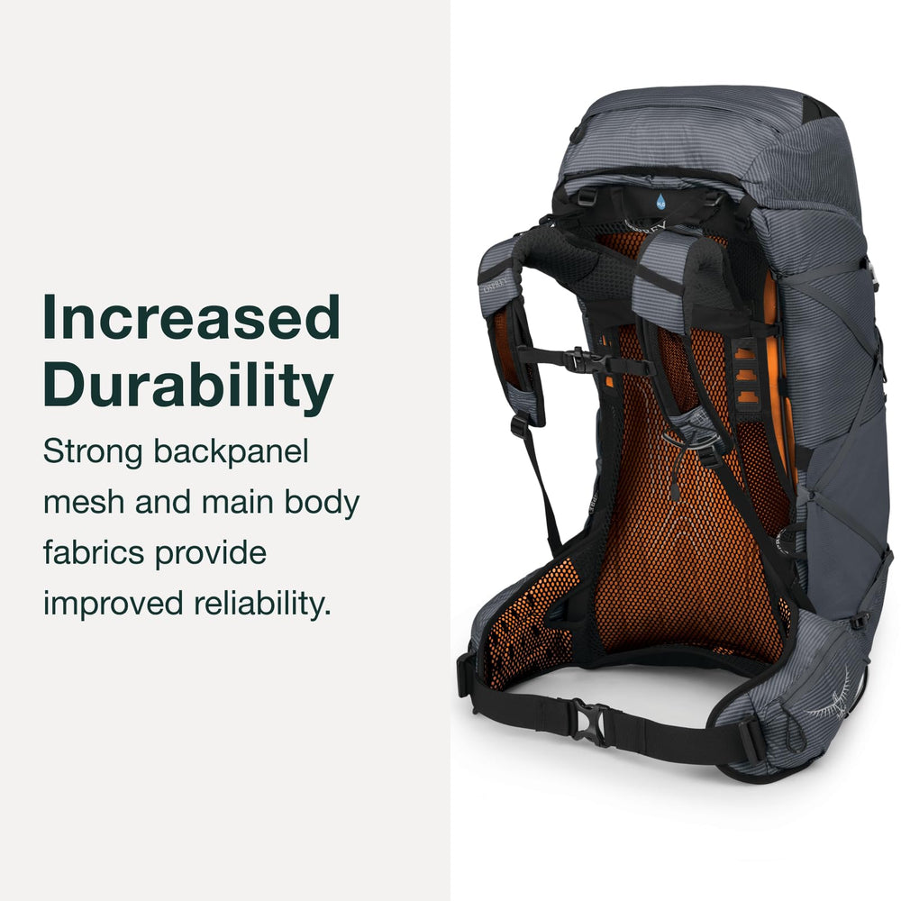 Osprey Exos 48L removable floating lid with pockets on top.