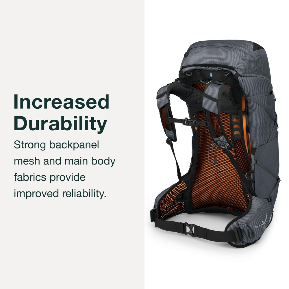 Osprey Exos 48L removable floating lid with pockets for minimal gear.