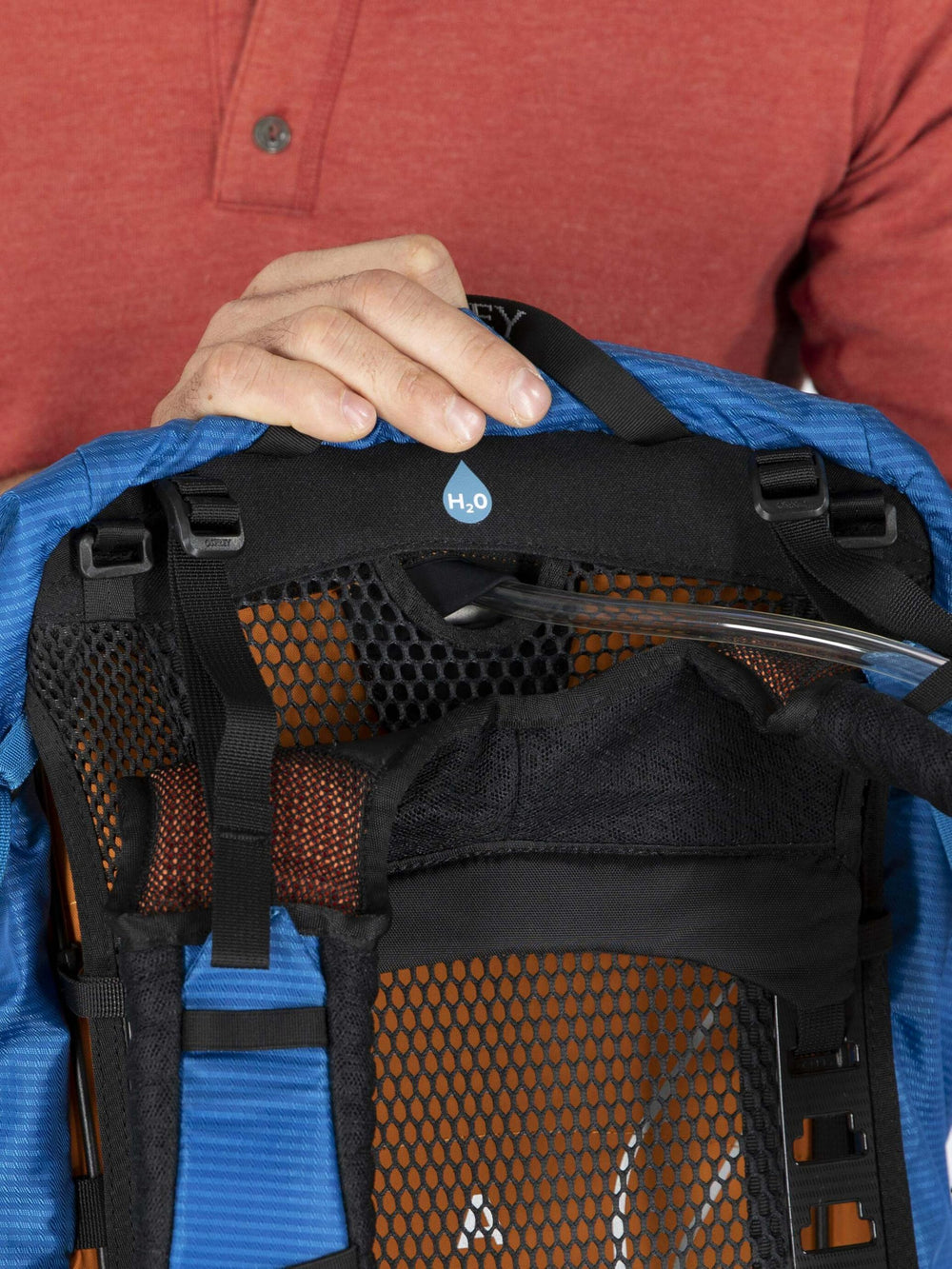 Osprey Exos 58L durable fabrics enhance reliability on trails.