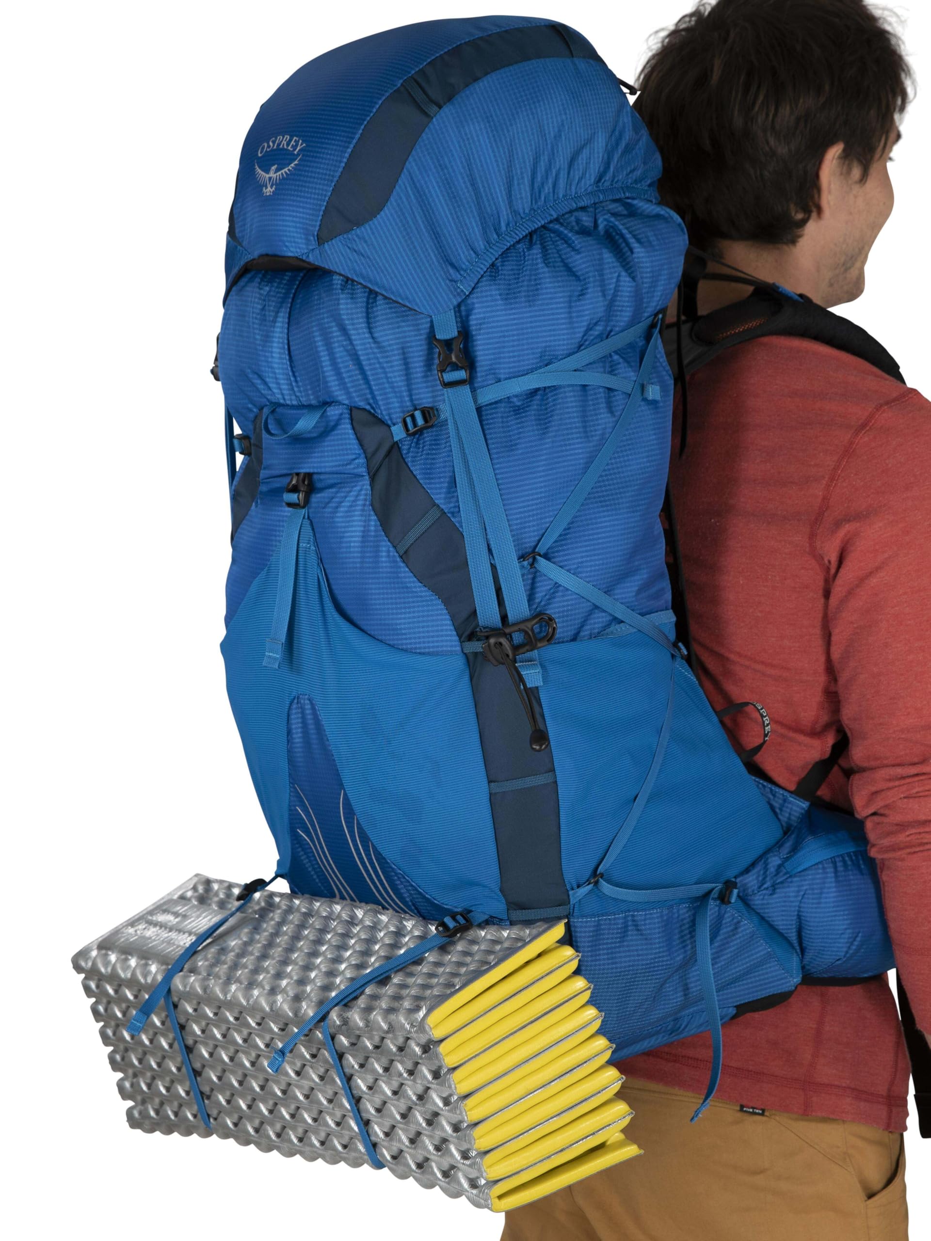 Osprey Exos 58L extended hipbelt supports wider hips for comfort