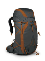 Osprey Exos 58L front view shows roomy opening for easy packing