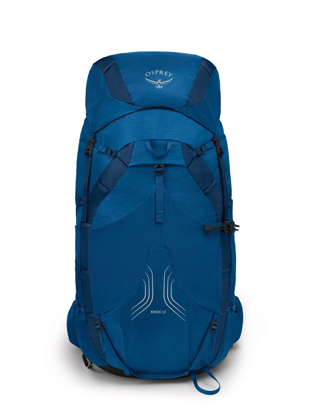 Osprey Exos 58L hipbelt pockets for quick on-the-go essentials.