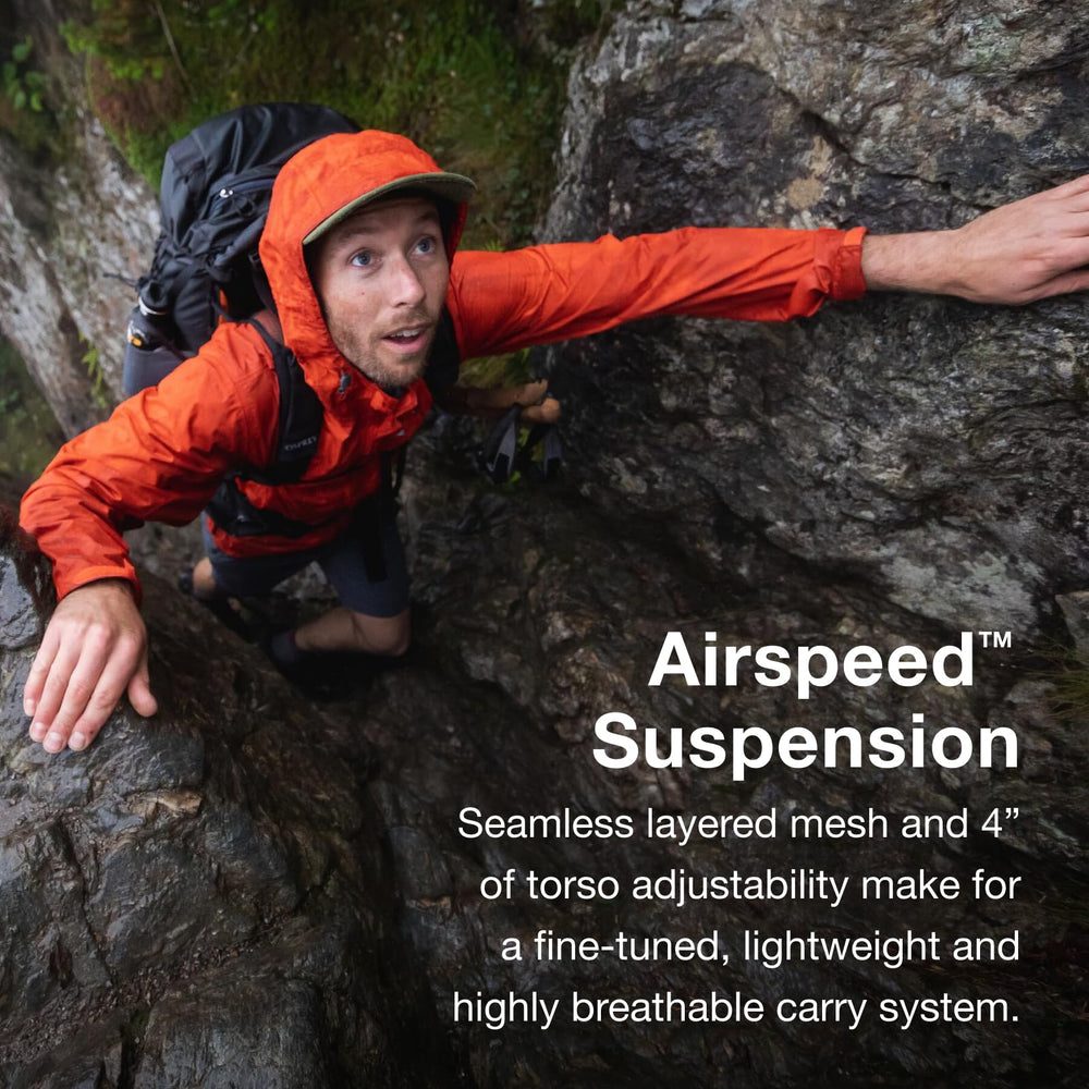 Osprey Exos 58L removable lid option for flexible packing