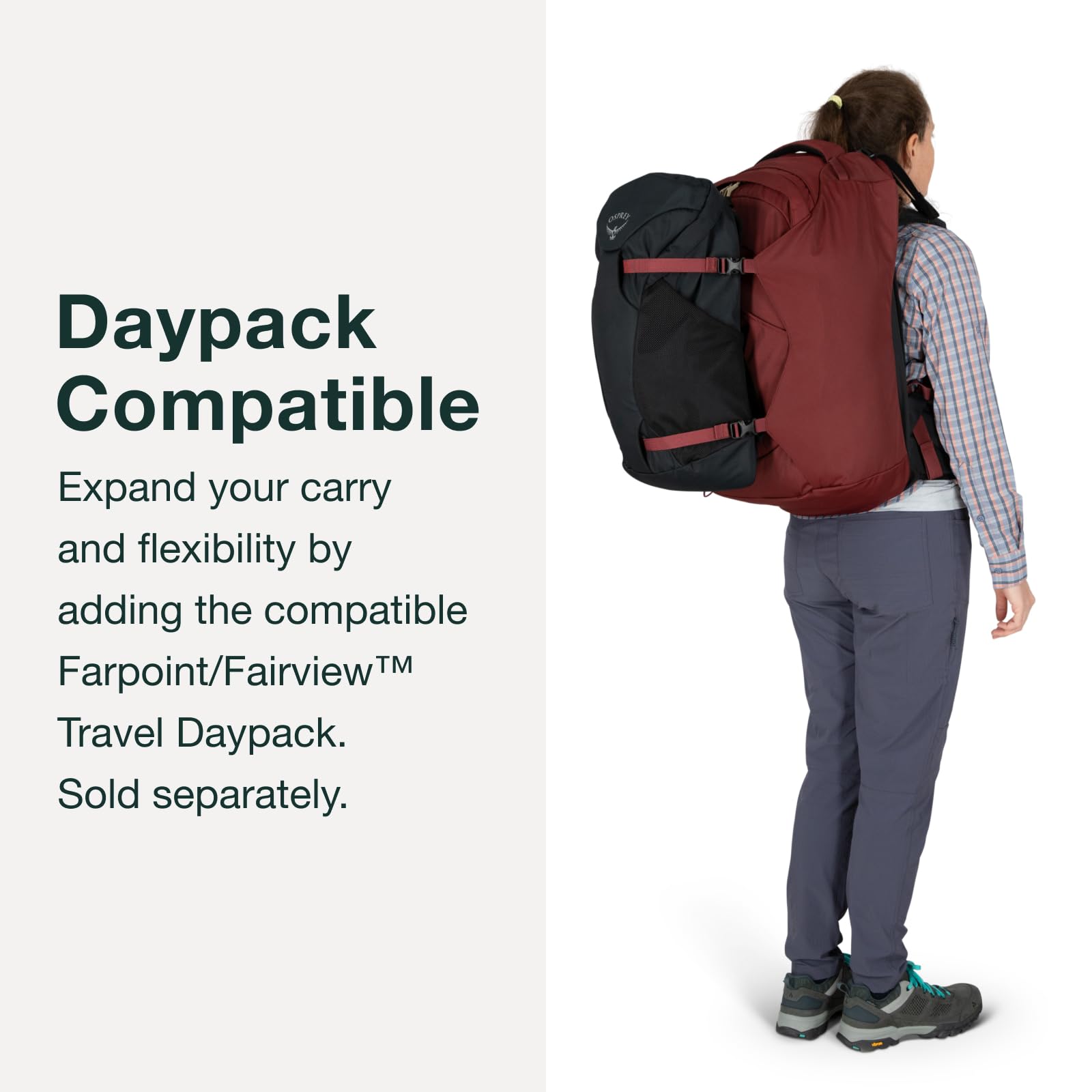 Osprey Fairview 40L carry-on dimensions align with domestic travel size expectations.