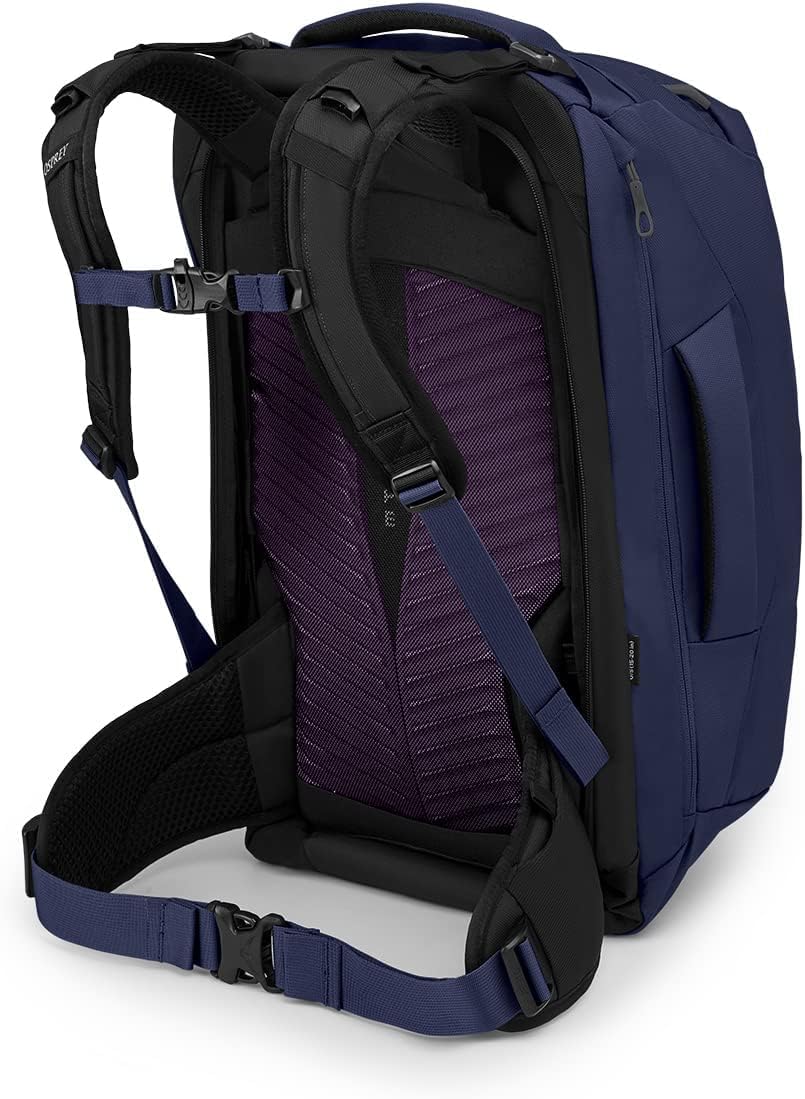 Osprey Fairview 40L lightweight fabrics and durable build for travel.
