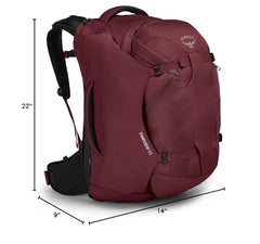Osprey Fairview 55L back harness demonstrates ergonomic support for all-day carry
