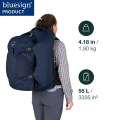 Osprey Fairview 55L detachable daypack for flexible day trips and carry-on use