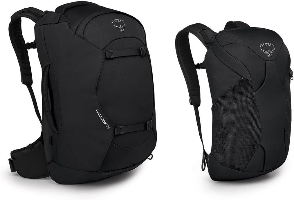 Osprey Fairview 55L external toiletry pocket keeps packing organized