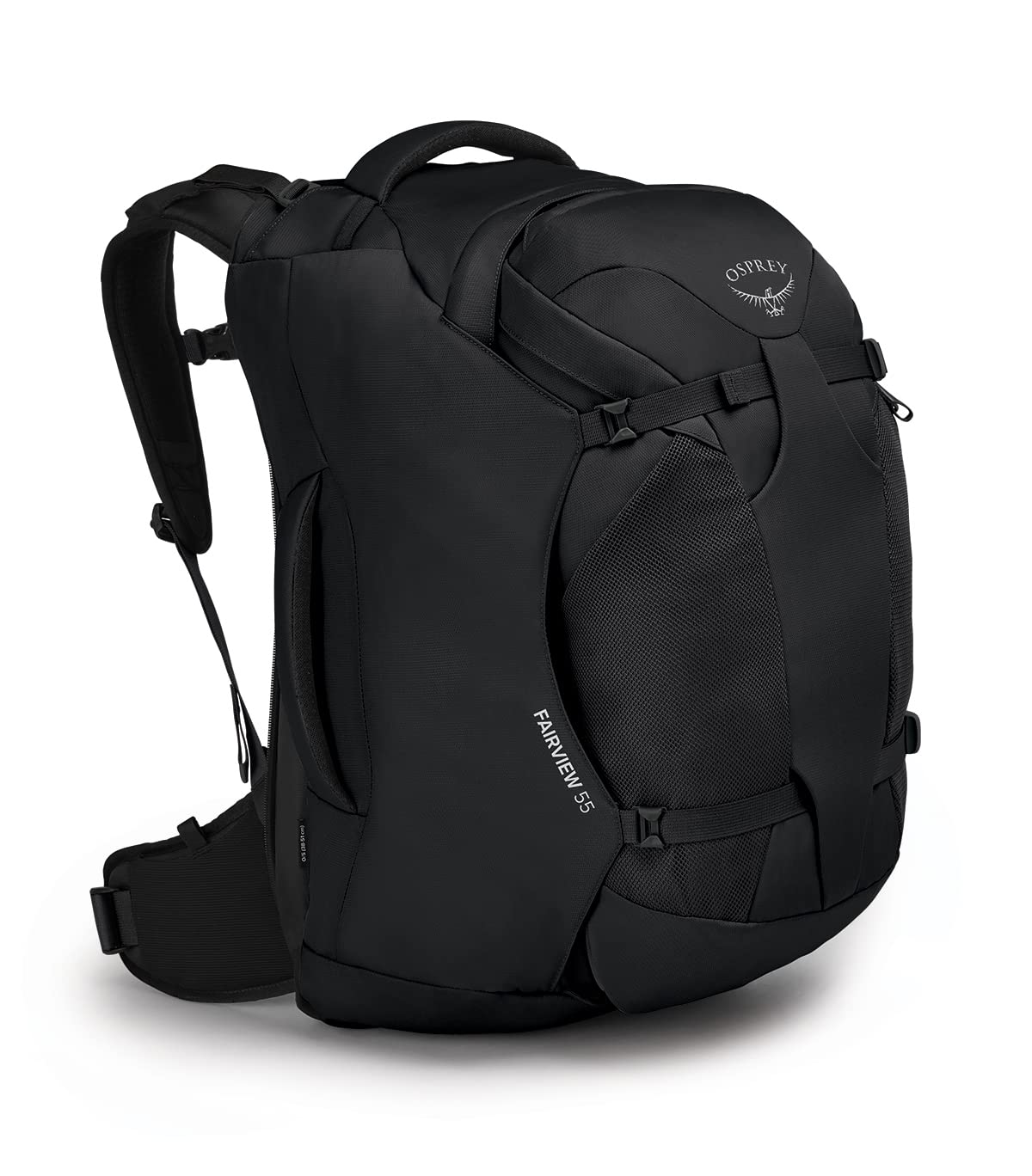 Osprey Fairview 55L front-view shows spacious main compartment for travel
