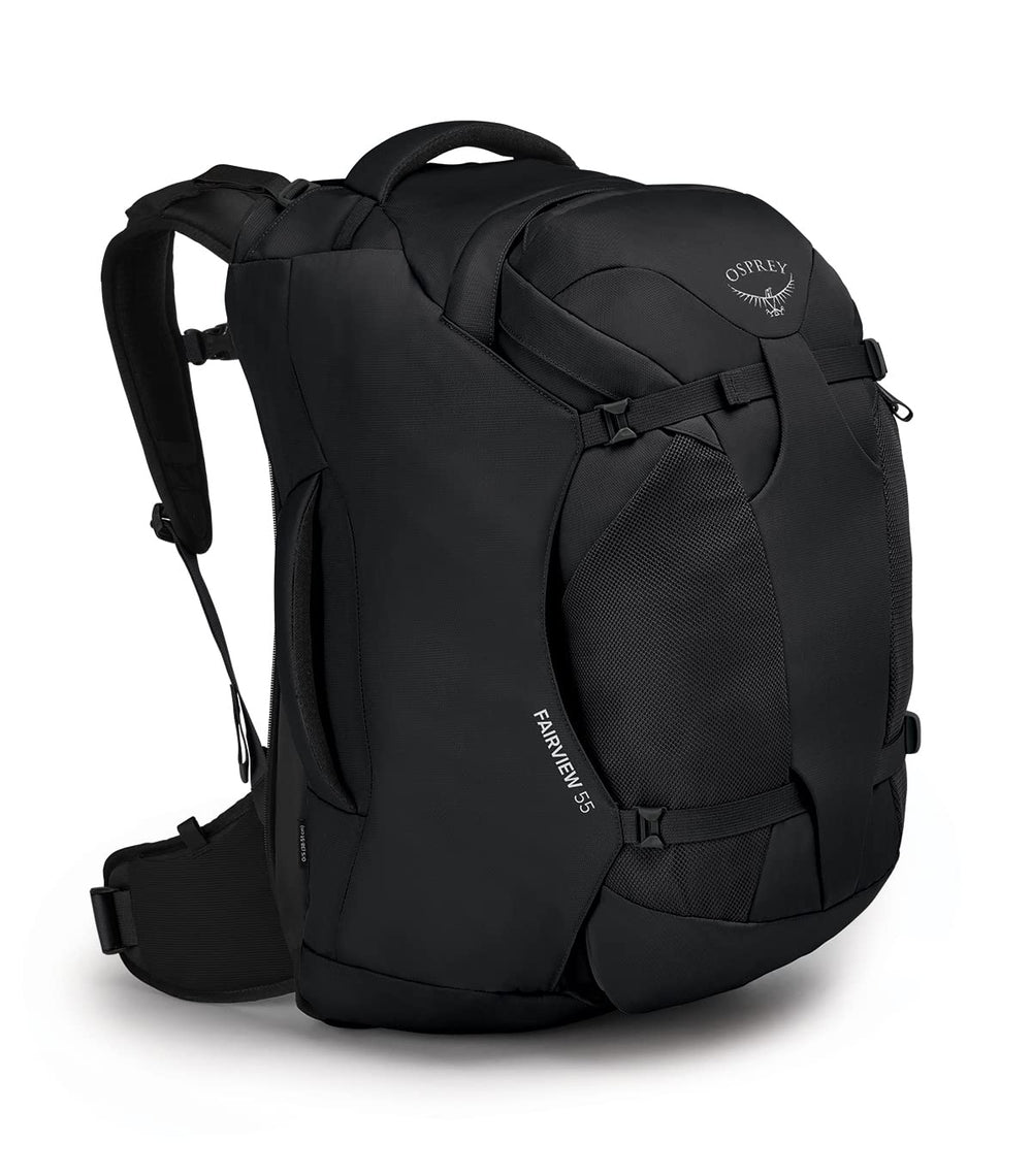 Osprey Fairview 55L front-view shows spacious main compartment for travel