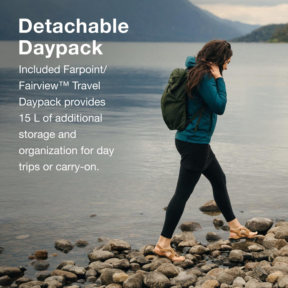 Osprey Fairview 70L laptop sleeve keeps devices protected on the go.