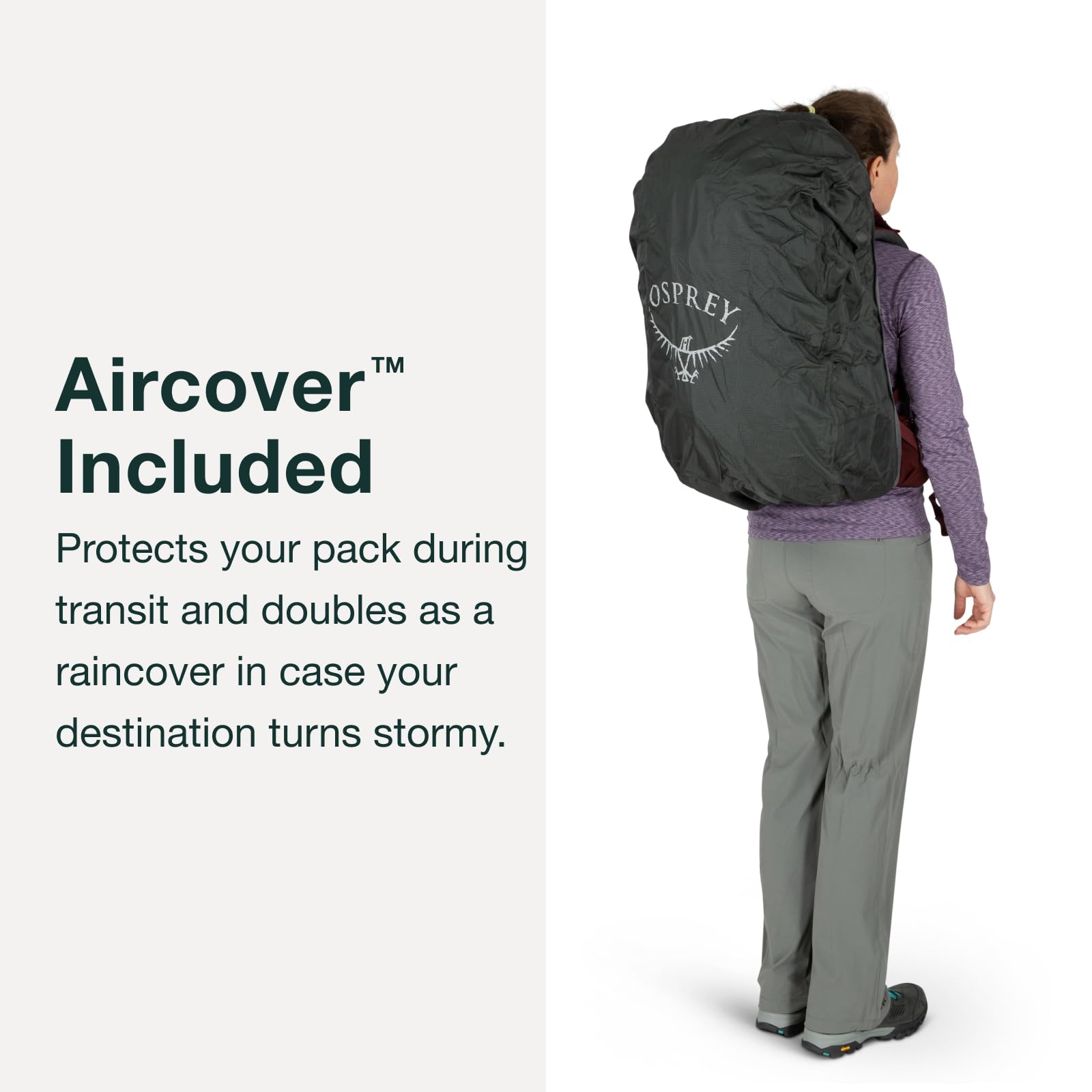 Osprey Fairview Trek 50L front-panel loading area enables quick gear access