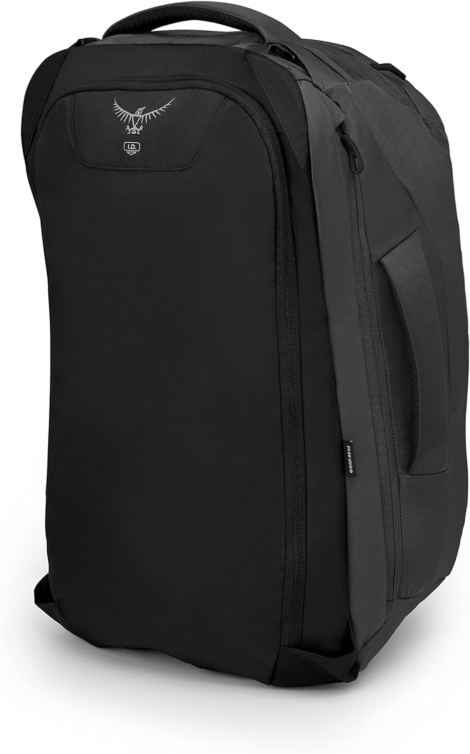 Osprey Farpoint 40L strong, lightweight fabrics endure frequent travel wear.