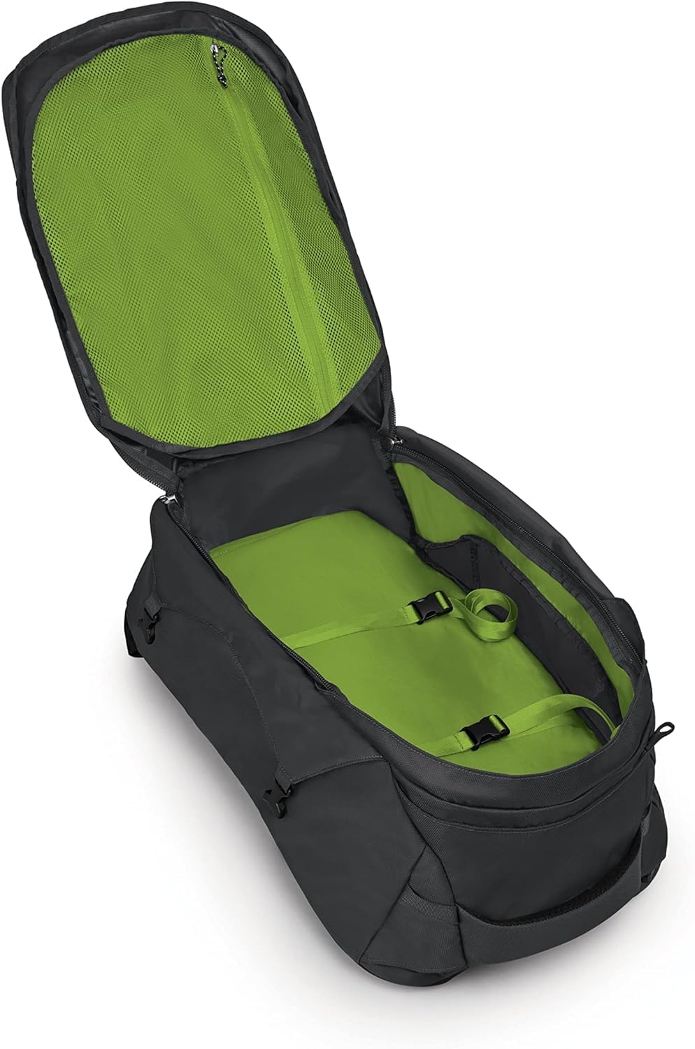 Osprey Farpoint 40L internal organization keeps gear neatly sorted.