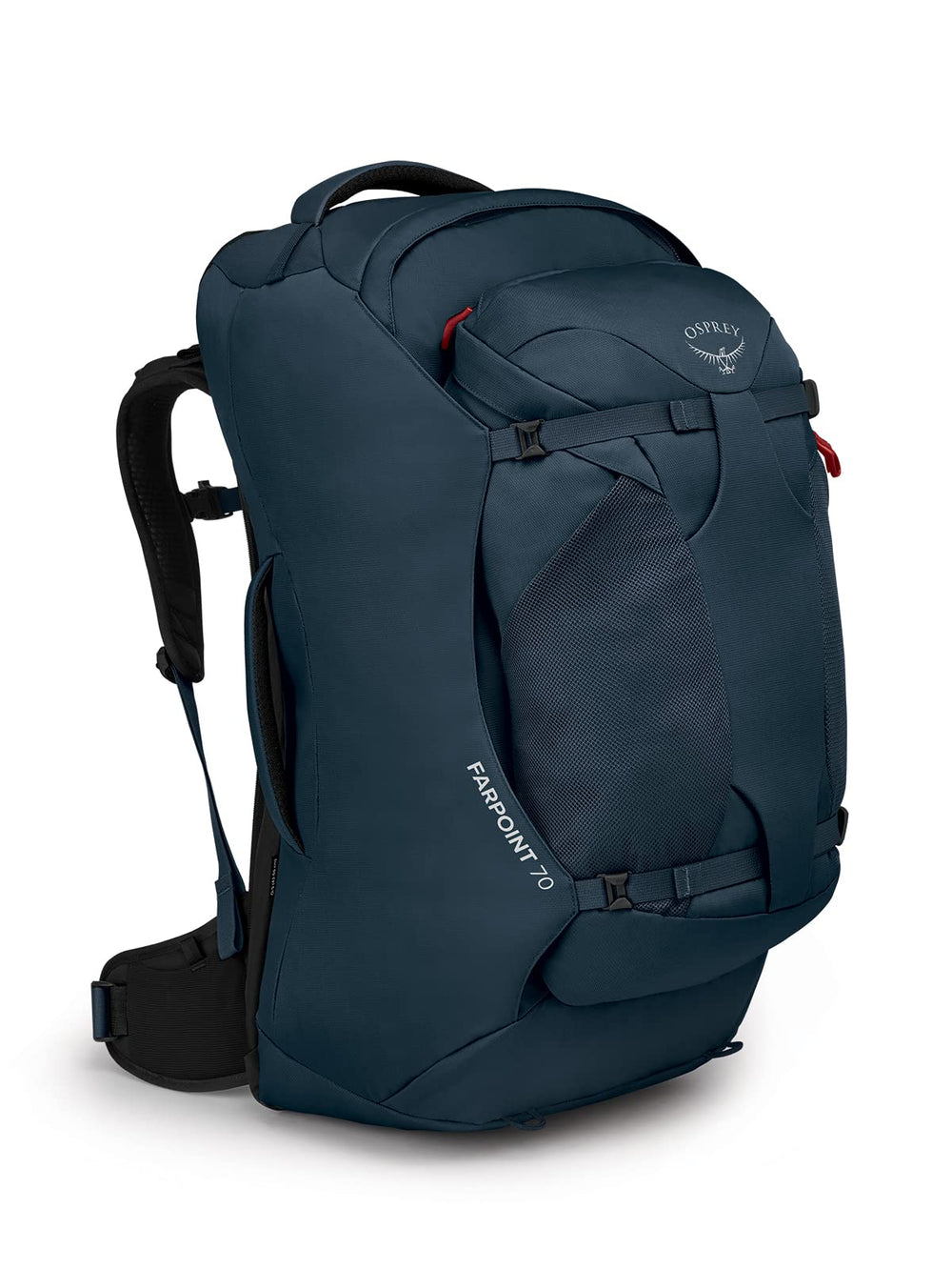 Osprey Farpoint 70L backpack main view showing ample travel capacity for week-long trips