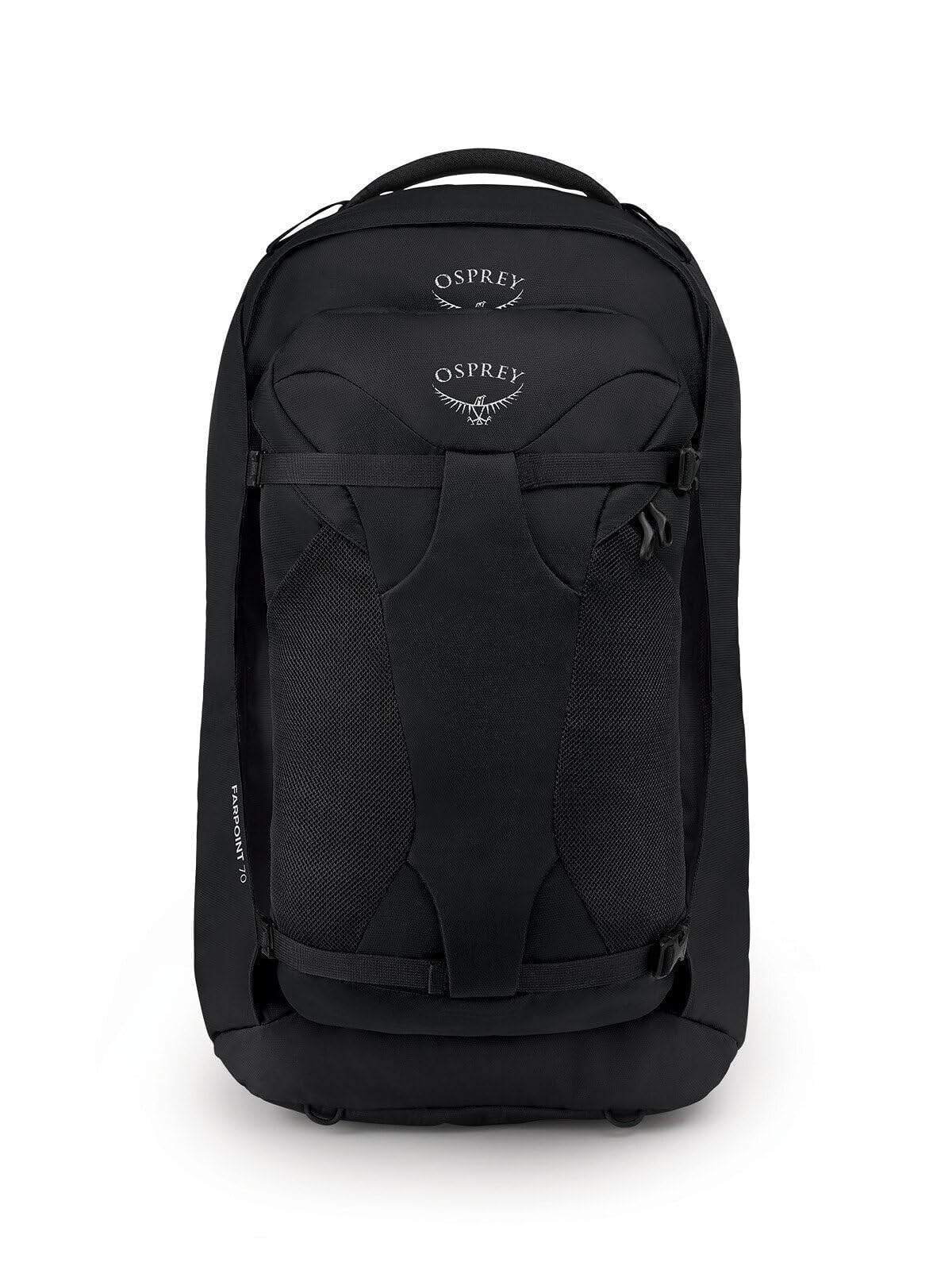 Osprey Farpoint 70L backpack outside view, showcasing rugged travel durability.
