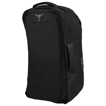 Osprey Farpoint 70L laptop sleeve in daypack keeps devices secure while traveling.