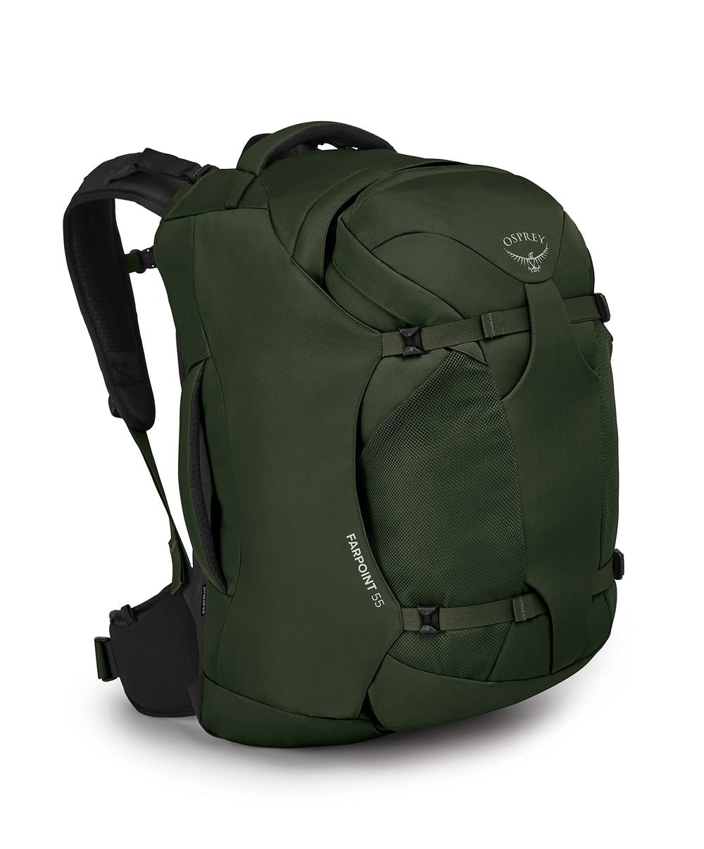 Osprey Farpoint 55L backpanel provides breathable support for long journeys.
