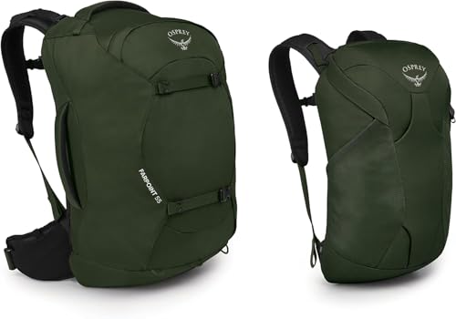 Osprey Farpoint 55L compact dimensions and light weight for packing.