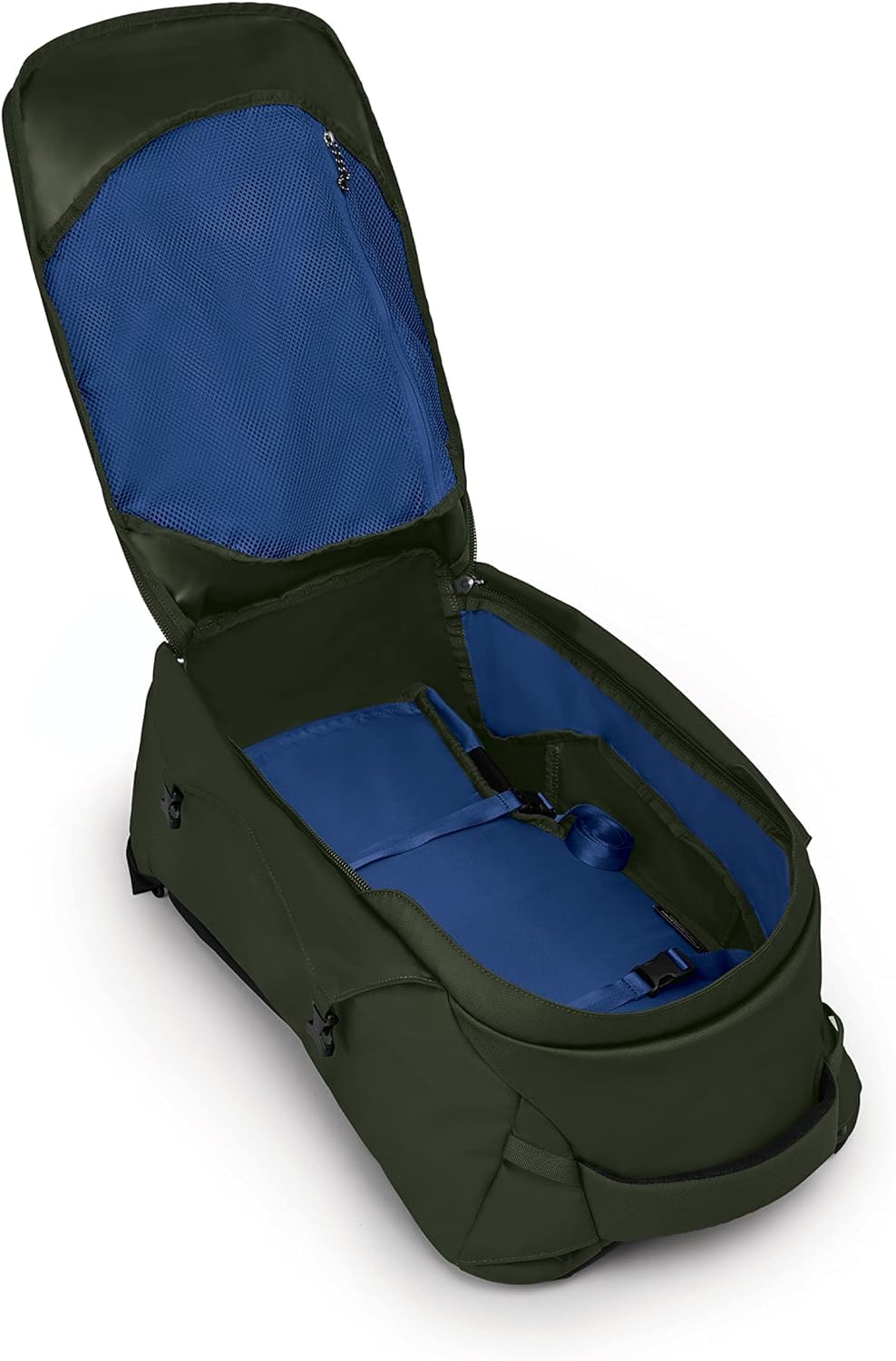 Osprey Farpoint 55L adjustable torso fit for personalized comfort.