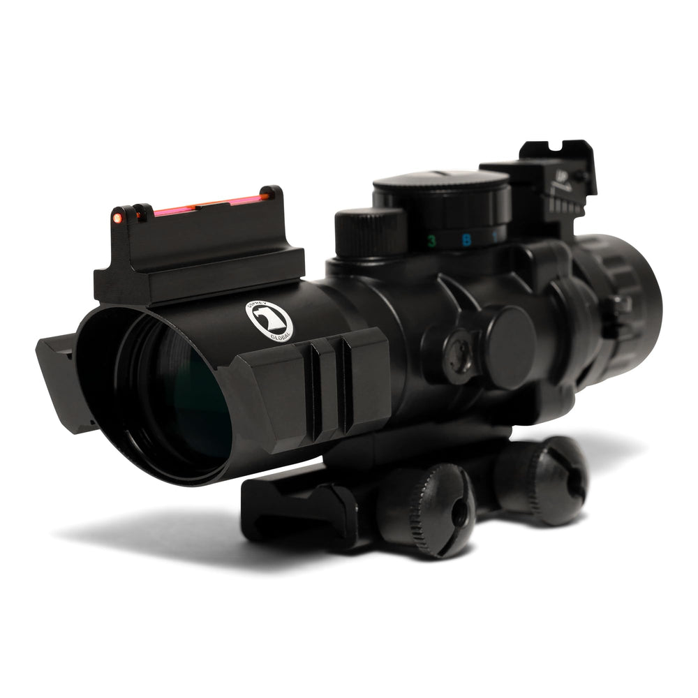Osprey Global 1/4 MOA adjustment closeup indicates precise windage and elevation control