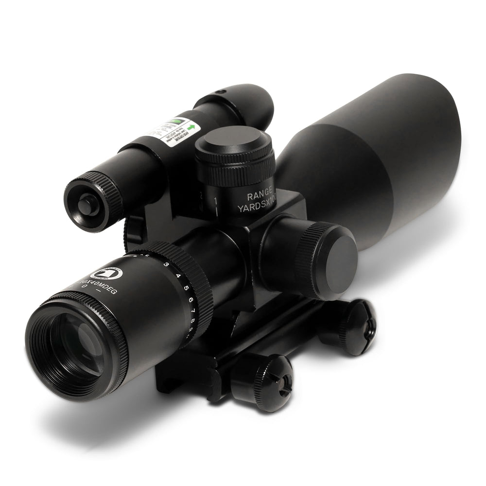 Osprey Global 2.5-10x40 magnification ring provides smooth zoom for varied targets.