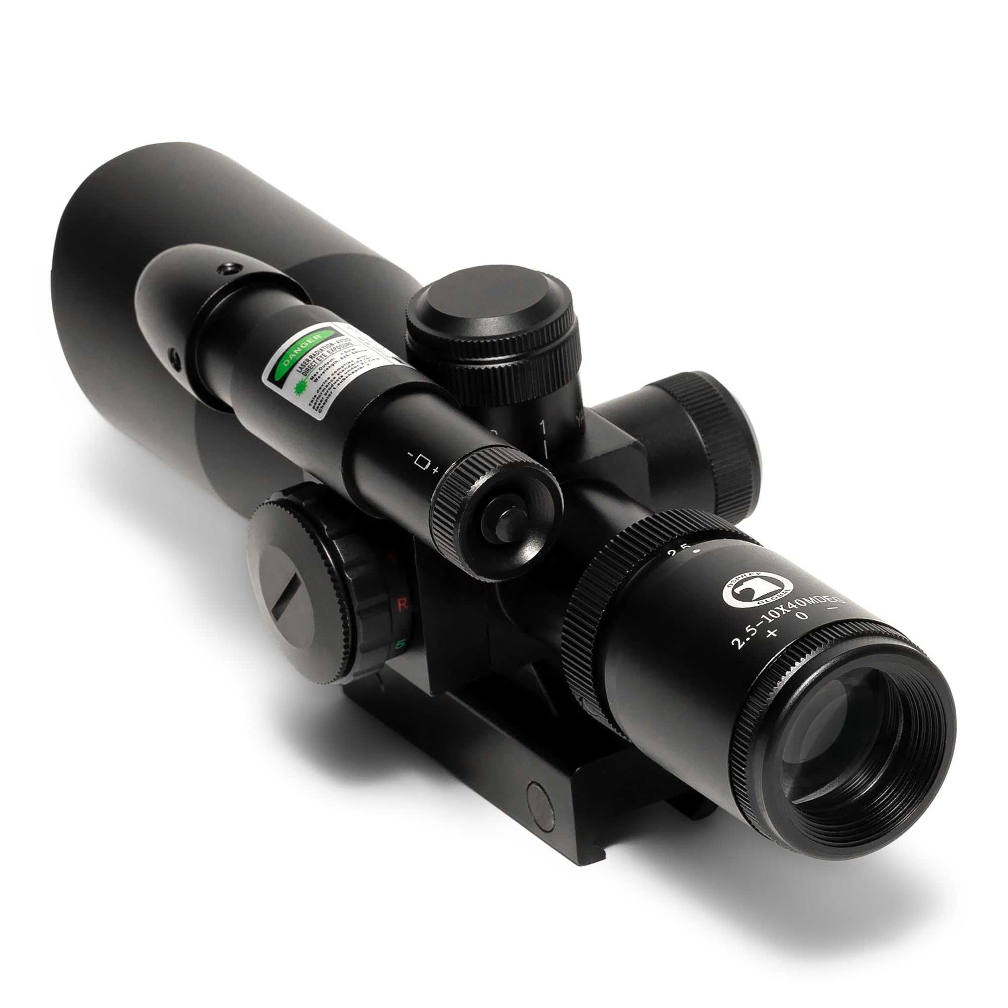 Osprey Global Mil-Dot reticle aids range estimation for precise shot planning.