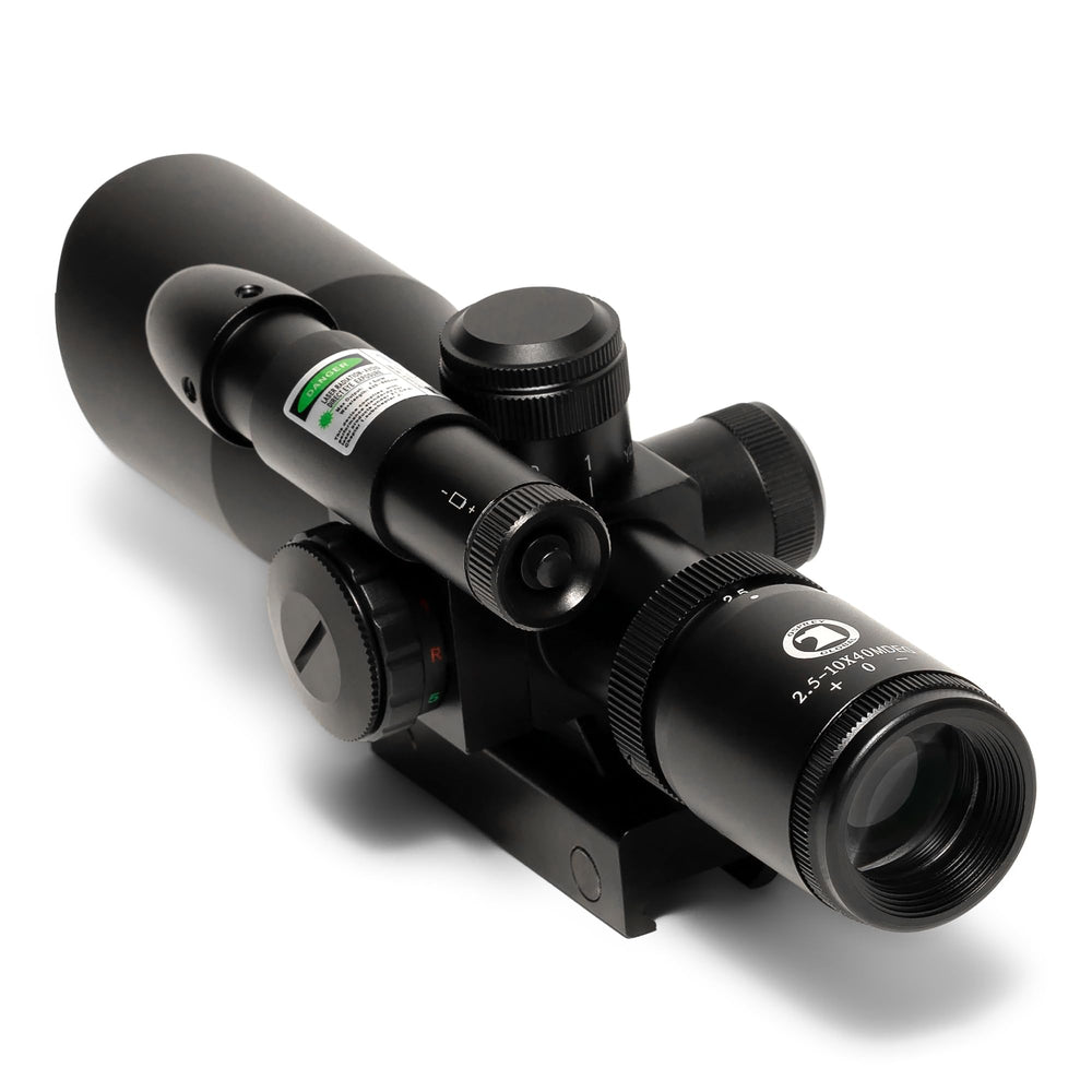 Osprey Global Mil-Dot reticle aids range estimation for precise shot planning.