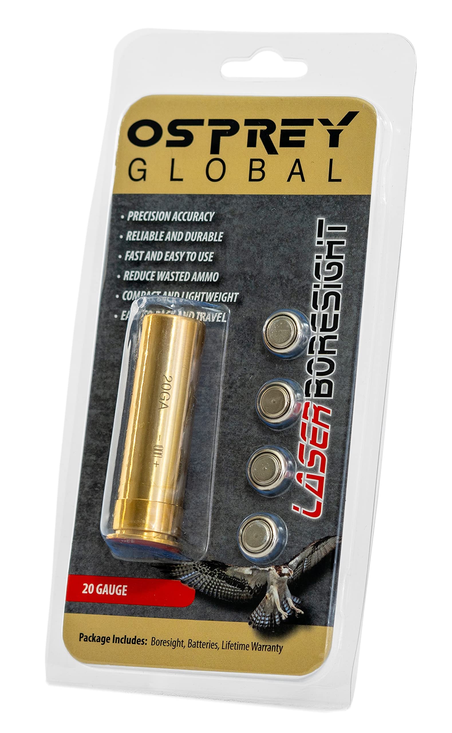 Osprey Global 20GA-BS in-use sight alignment on a shotgun for easy targeting.