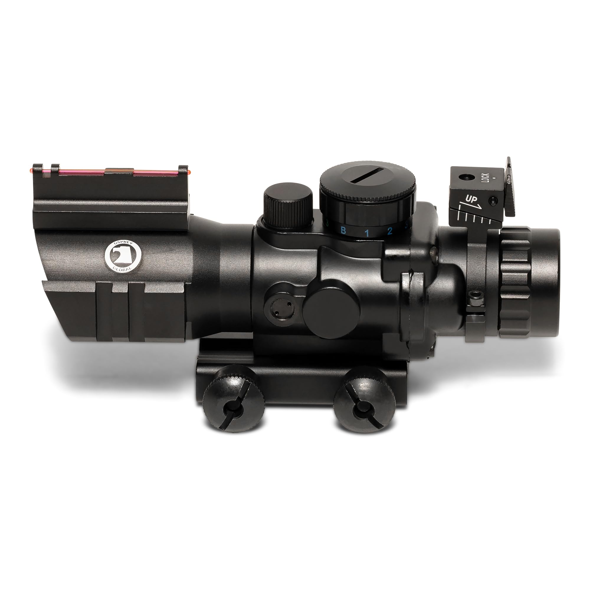 Osprey Global 42mm objective lens closeup reveals bright field of view