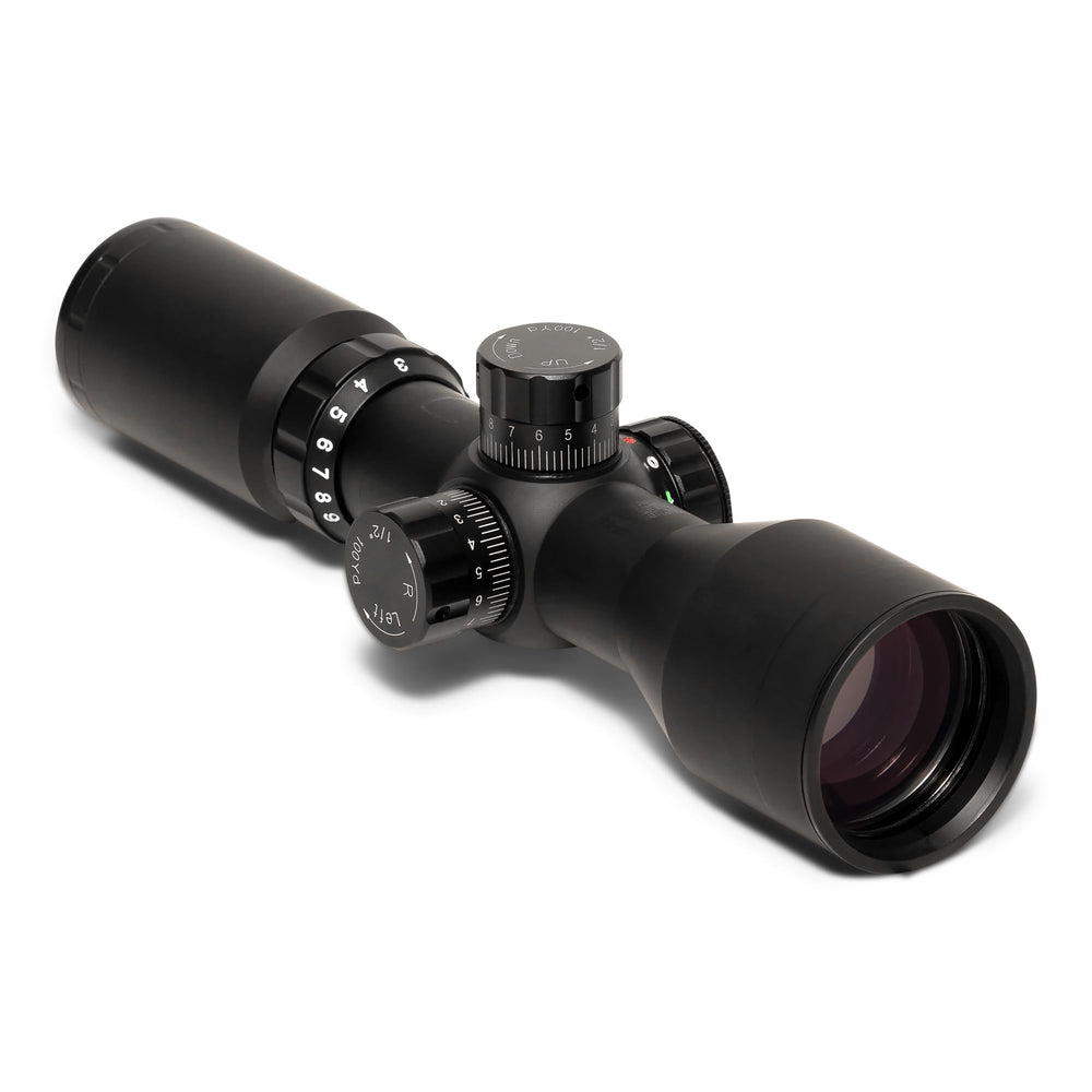 Osprey Global CP3-9X42MDG demonstrates eye relief range for comfortable shooting.