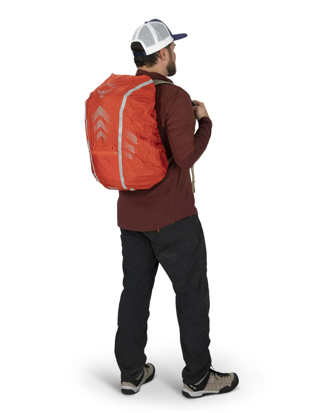 Osprey Hi-Vis raincover product shot highlighting coverage
