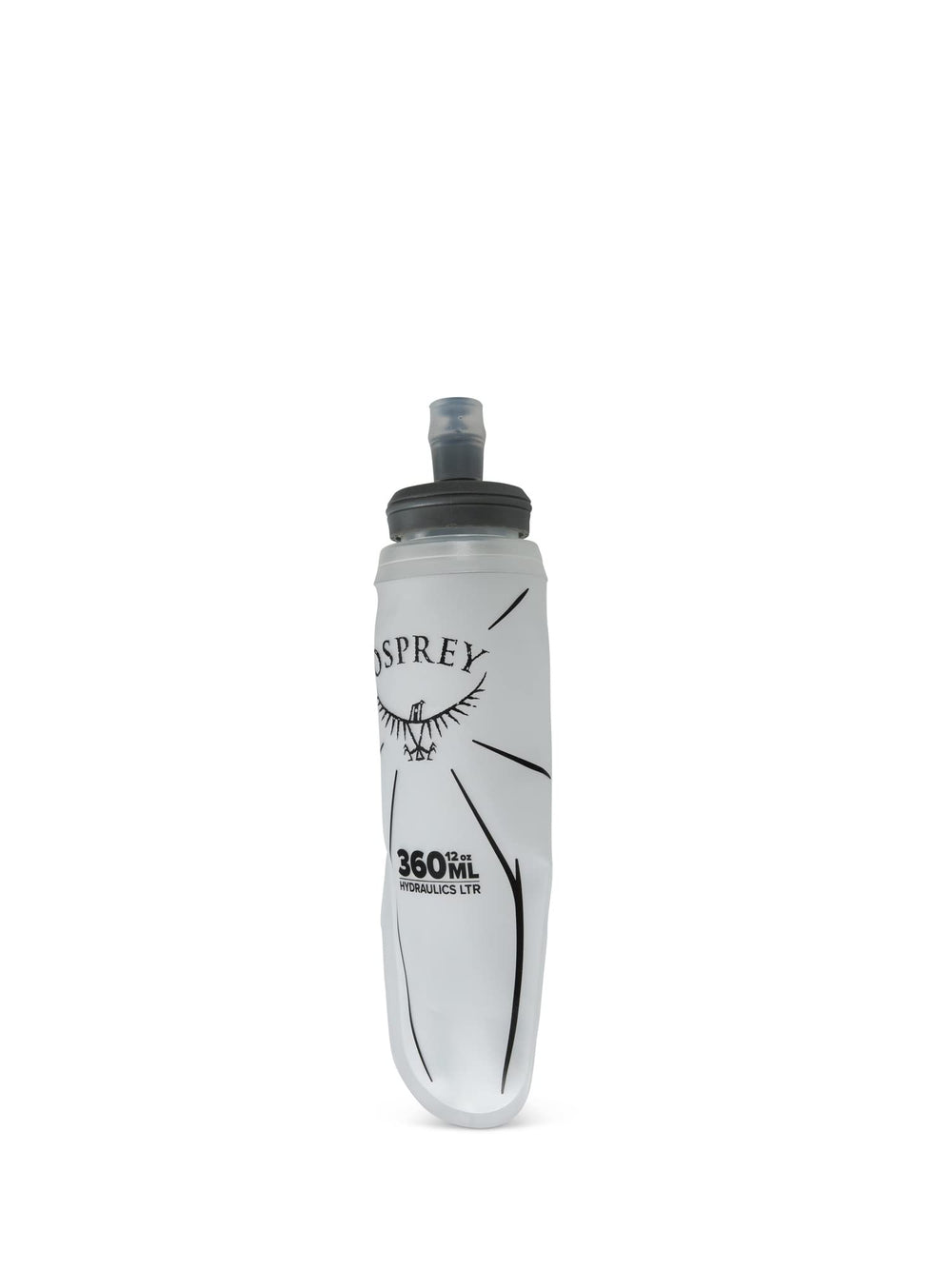 Osprey Hydraulics soft flask in a vestpack ready for low-bounce hydration.