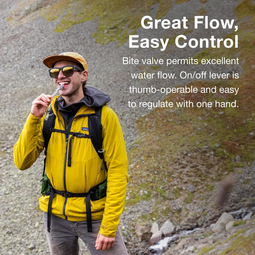 Osprey Hydraulics LT slide-seal opening aids one-handed filling