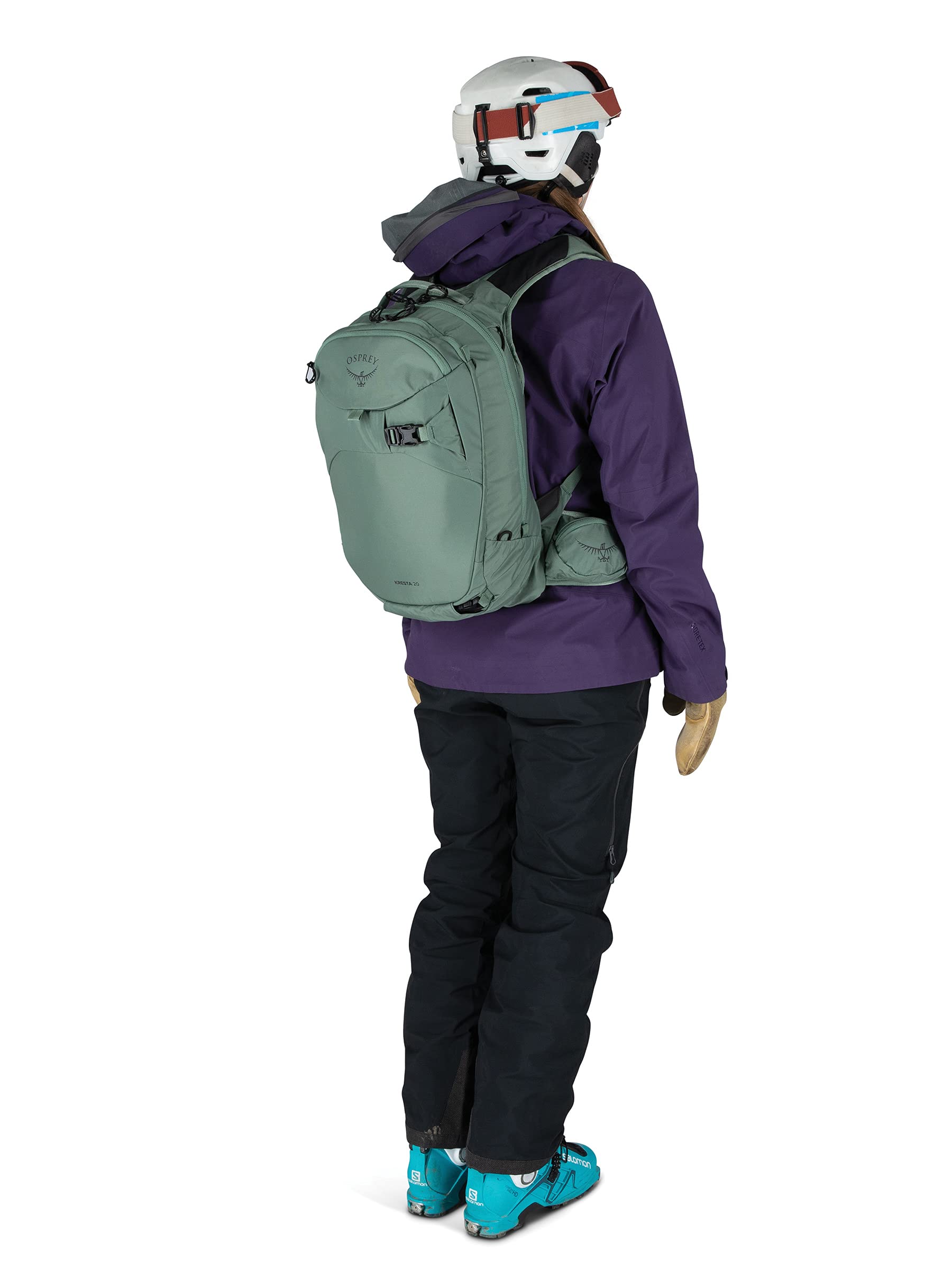 Osprey Kresta 20L snowboard carry secures boards during climb