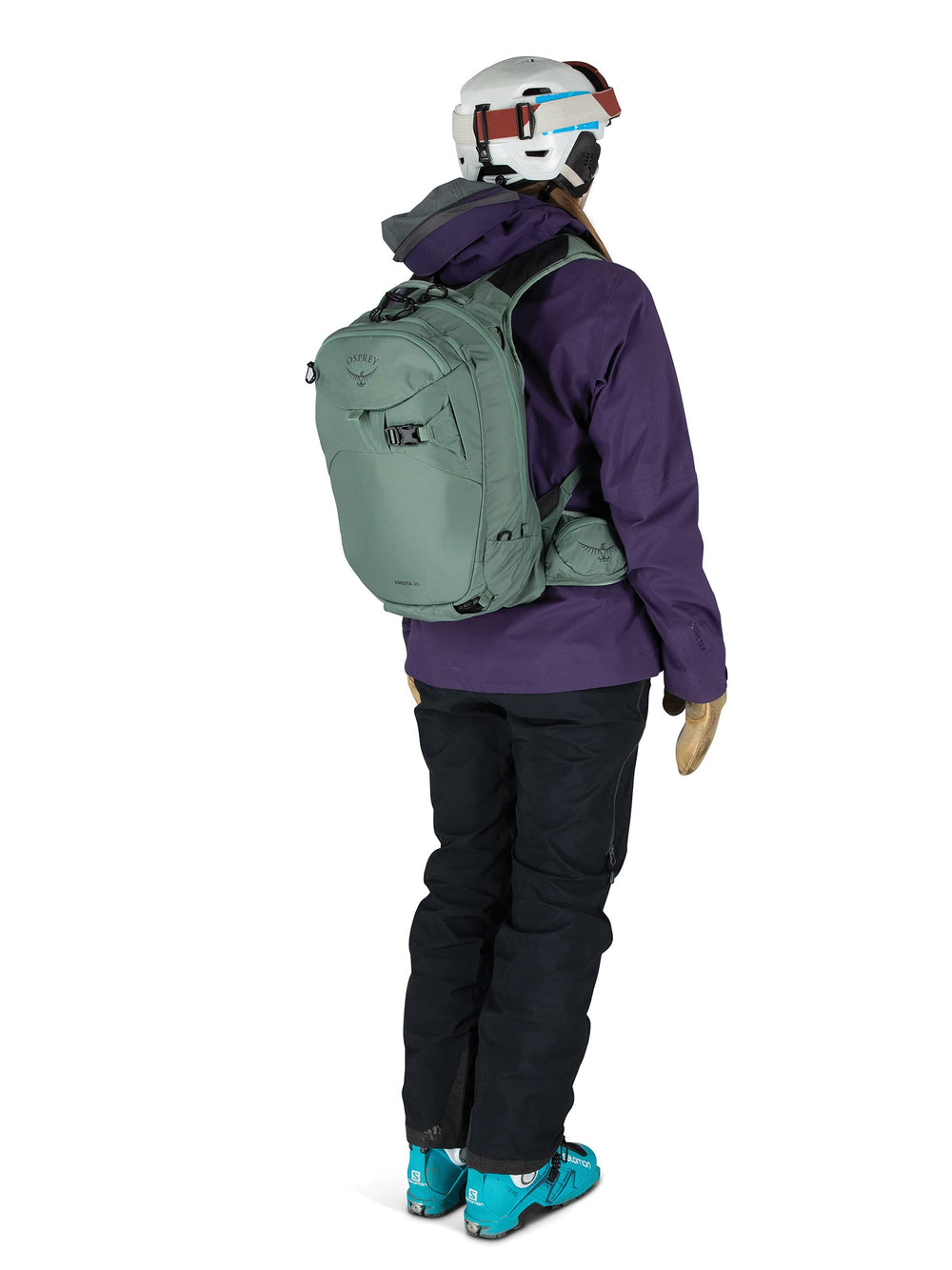 Osprey Kresta 20L snowboard carry secures boards during climb