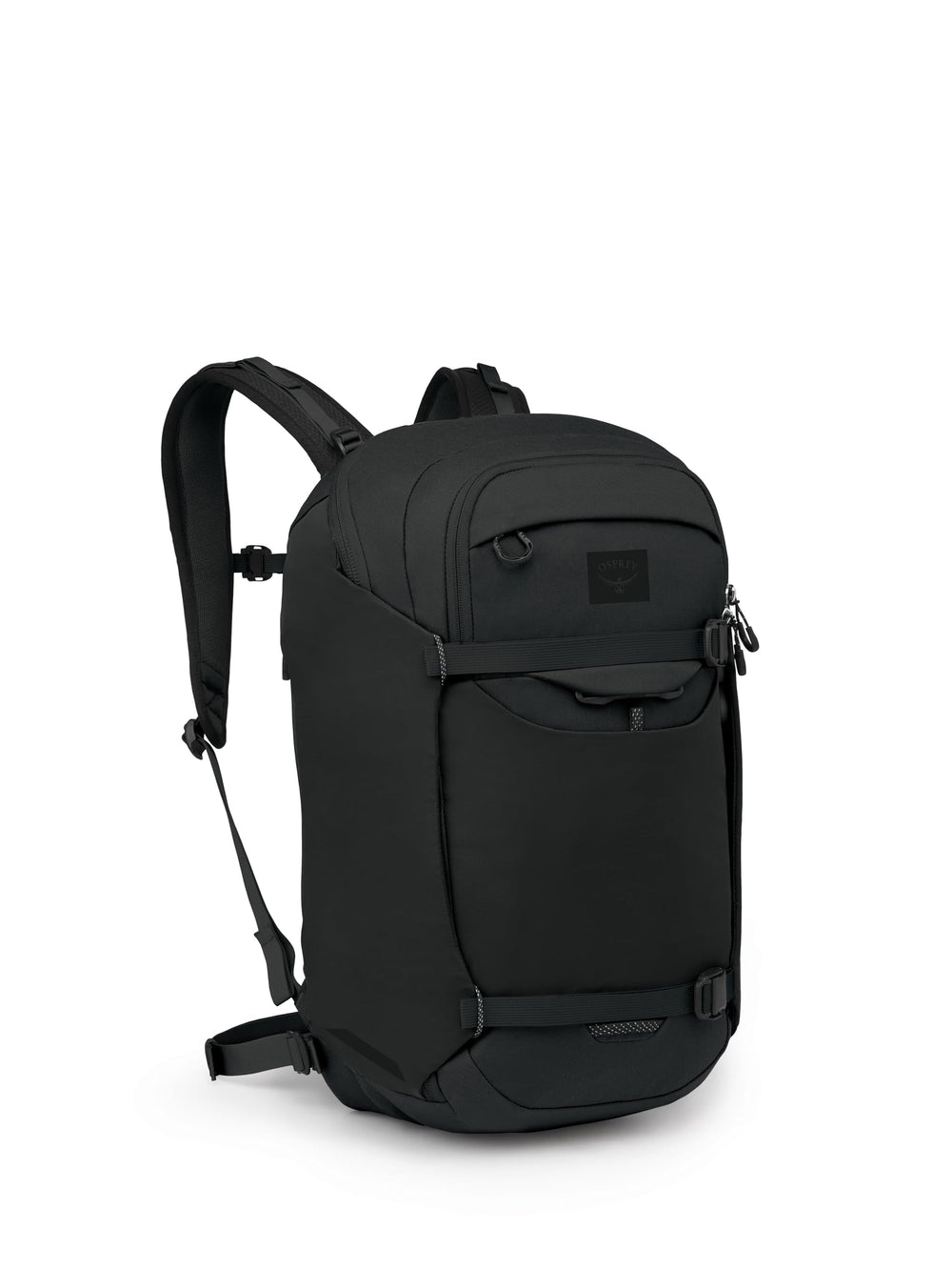 Osprey Metron 24L commuter front view with reflective accents for safer day-to-night rides.