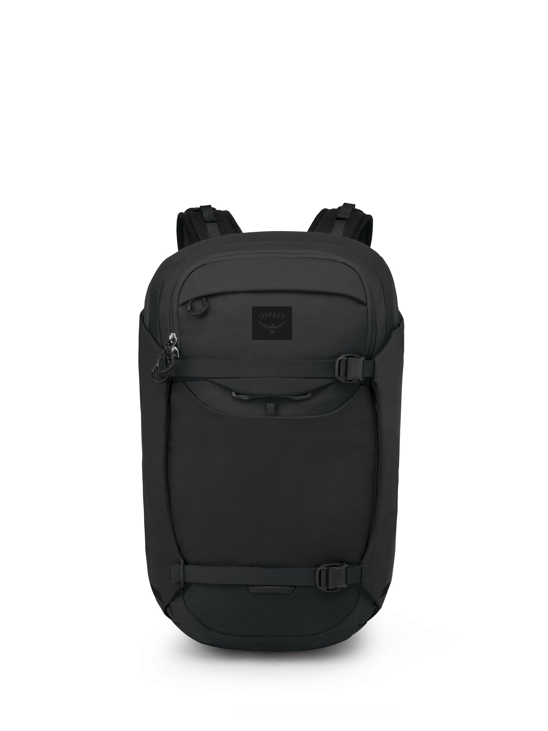 Osprey Metron 24L commuter reflective details catch headlights for safer night rides.