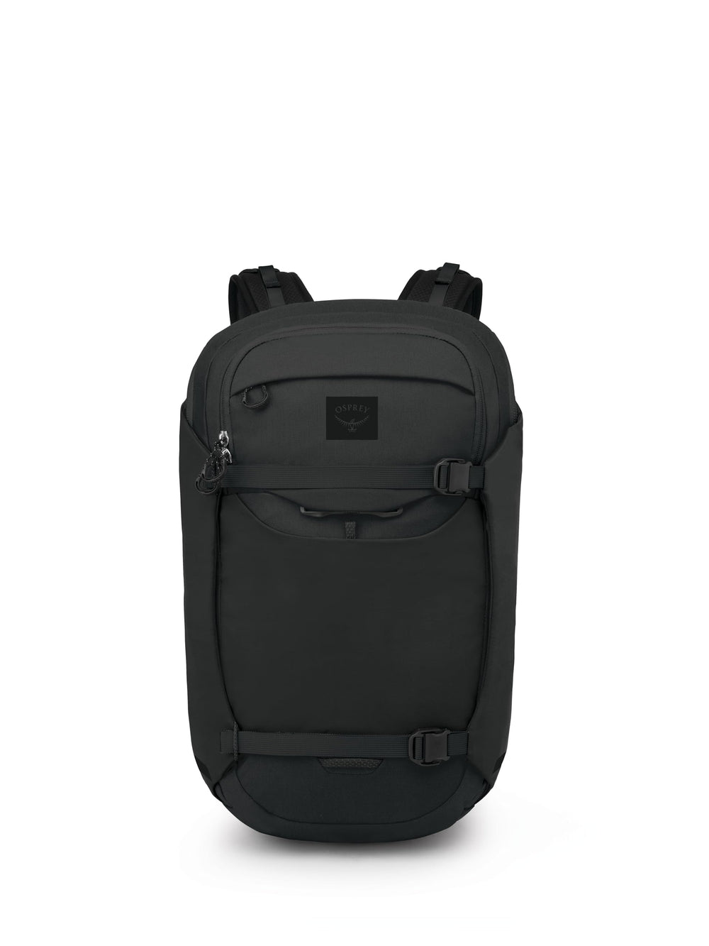 Osprey Metron 24L commuter reflective details catch headlights for safer night rides.