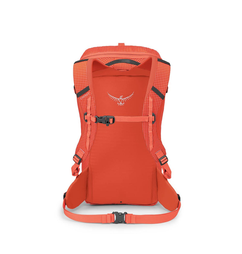 Osprey Mutant 22L hydration sleeve keeps water accessible.