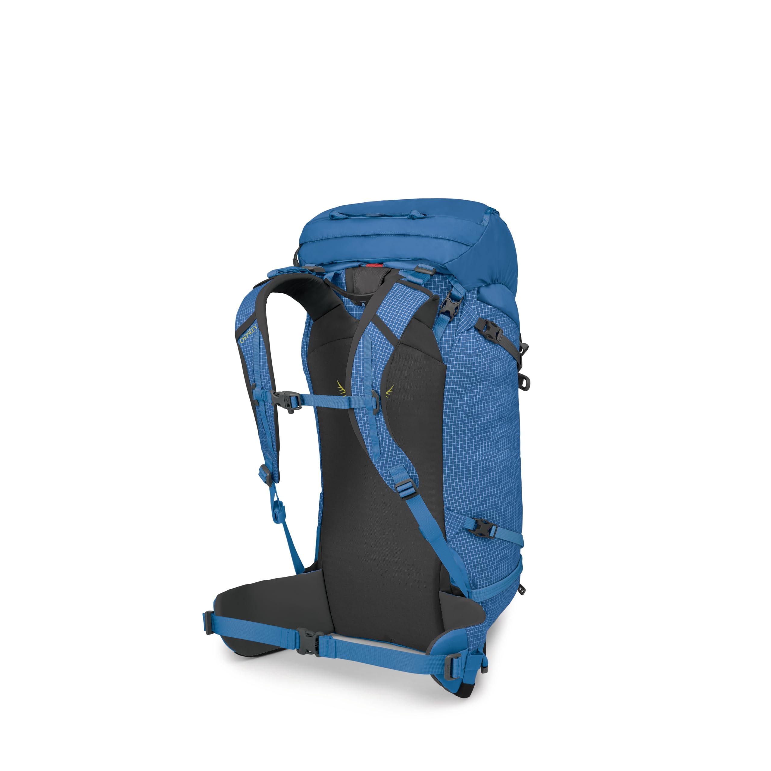 Osprey Mutant 38L rope carry with dedicated access.